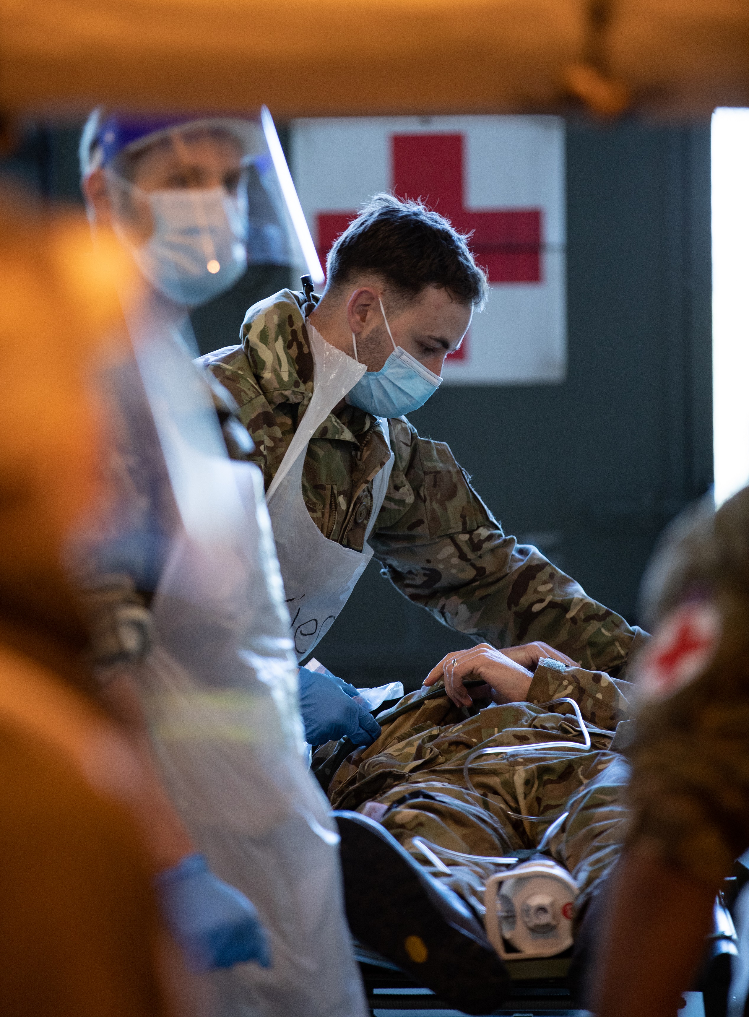 Personnel from RAF Tactical Medical Wing in training during Exercise Agile Pirate